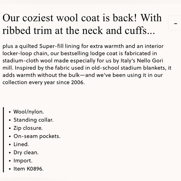 JCrew Lodge Coat in Italian Stadium-Cloth Wool Black sz 12 - Picture 5 of 8